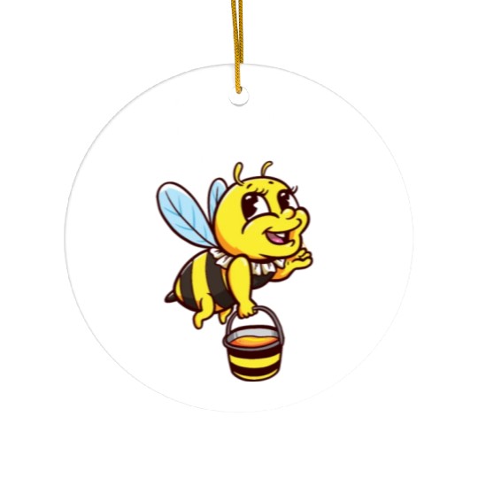 Honey Dealer Bee Honeycomb Farmer Beekeeper Beehiv Ceramic Ornaments