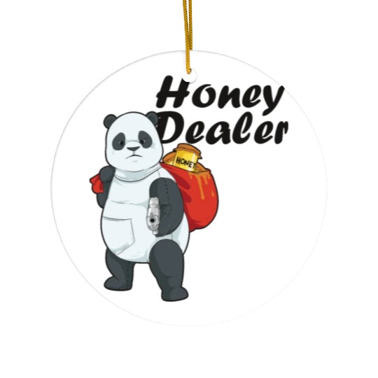 Honey Dealer Farmer Beekeeper Bees Panda Ceramic Ornaments