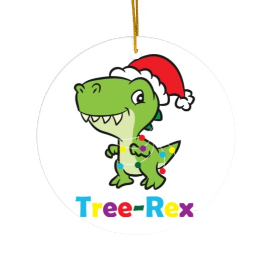 T-Rex - Tree-Rex light chain colorful Ceramic Ornaments