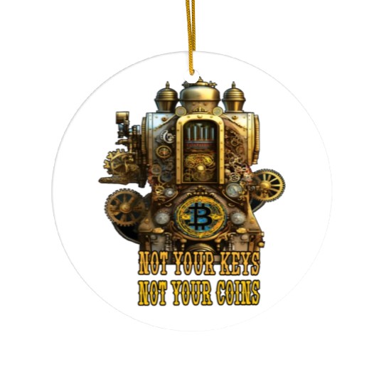 Not your keys not your coins Bitcoin hartwallet Ceramic Ornaments