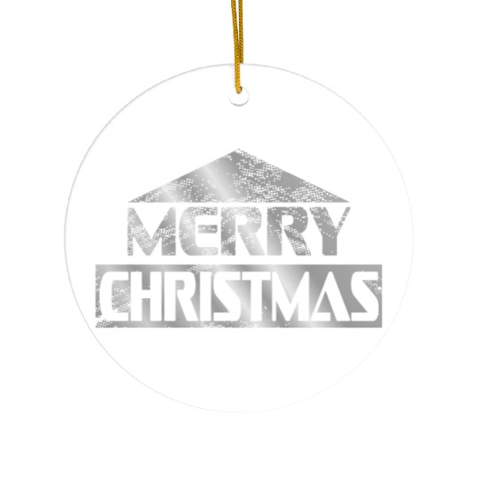 Merry christmas silver Ceramic Ornaments