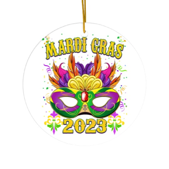 Beads Bling Party - Mardi Gras 2023 Ceramic Ornaments