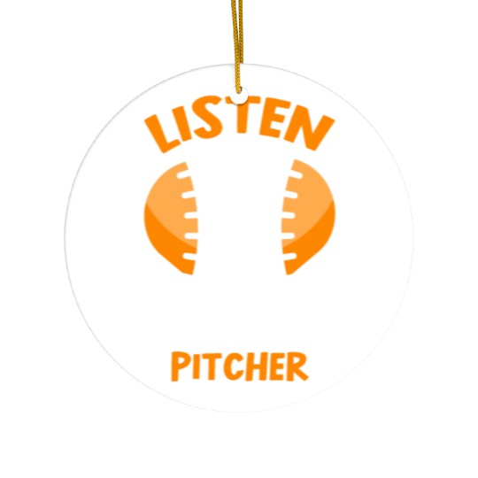 Listen To The Baseball Pitcher Player Hobby Ceramic Ornaments
