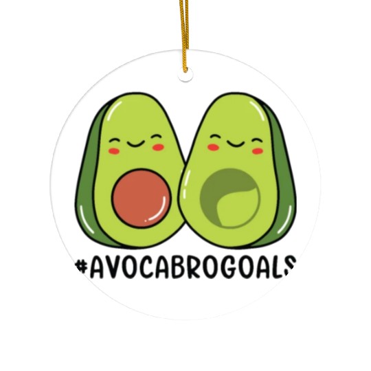 Sibling Big Brother Avocado Goals Hilarious Puns Ceramic Ornaments