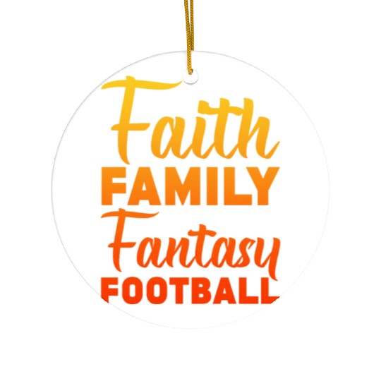 Faith Family Fantasy Football 2 Ceramic Ornaments