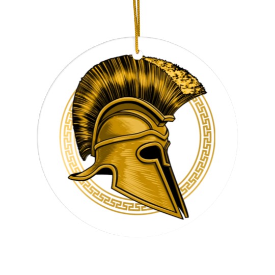 Gold Gladiator Sparta Greek Gym Workout Ceramic Ornaments