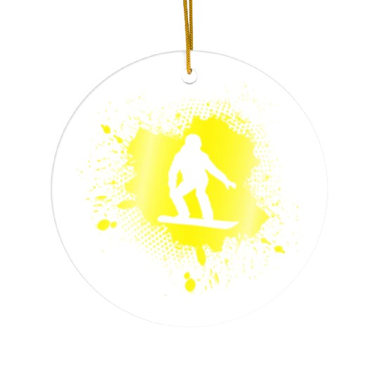 snowboarding Ceramic Ornaments