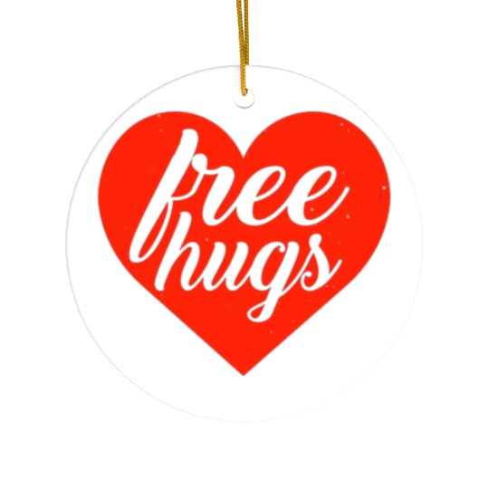 free hugs valentines day Ceramic Ornaments
