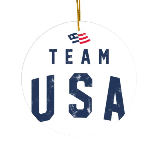 TEAM USA USED LOOK Ceramic Ornaments