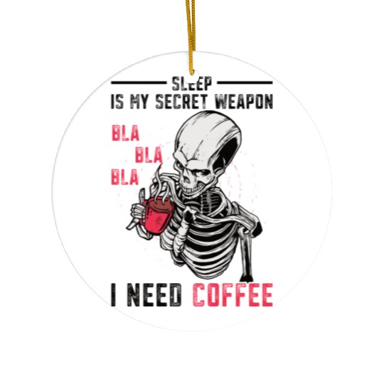 Skeleton Drinking Coffee Medical Student Ceramic Ornaments
