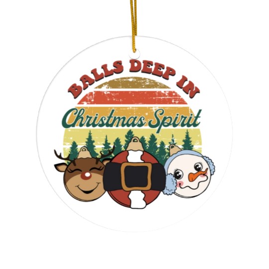 christmas spirit sublimation Ceramic Ornaments