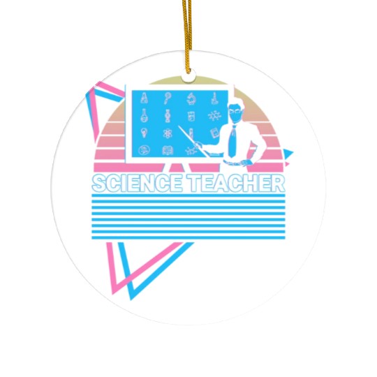Science Teacher Retro Ceramic Ornaments