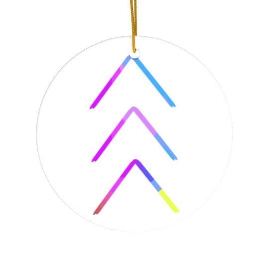 Down Syndrome Awareness 3 Arrow Support Ceramic Ornaments