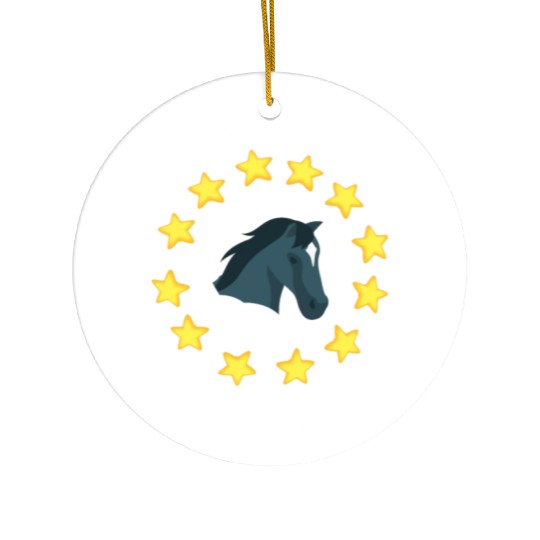 Harlow And Popcorn Merch Popcorn The Pony Ceramic Ornaments