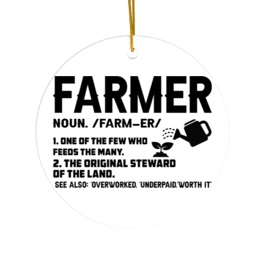 Farming Tractor Farmer Agriculture Appreciation Ceramic Ornaments