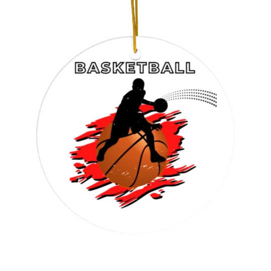 White Modern Basketball Ceramic Ornaments