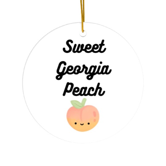Sweet Georgia Peach Ceramic Ornaments