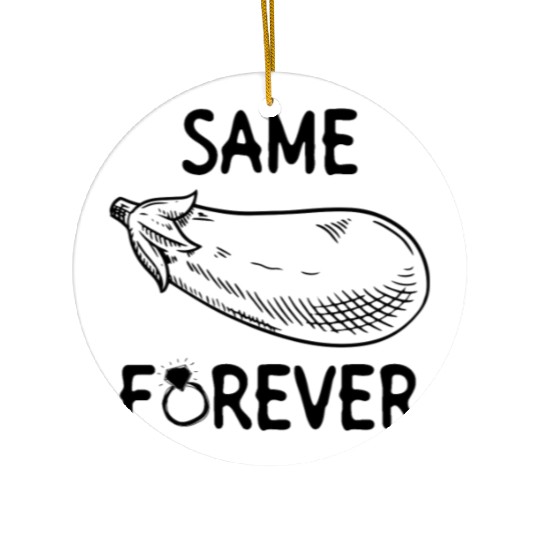 Same Eggplant Forever - Bride Bachelorette Party Ceramic Ornaments