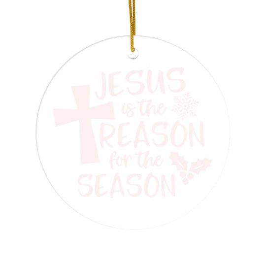 Jesus is The Reason for the Season Candy Christian Ceramic Ornaments