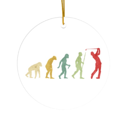 Golf Shot Hole In One Evolution Ceramic Ornaments