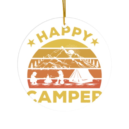 Happy Camper Ceramic Ornaments
