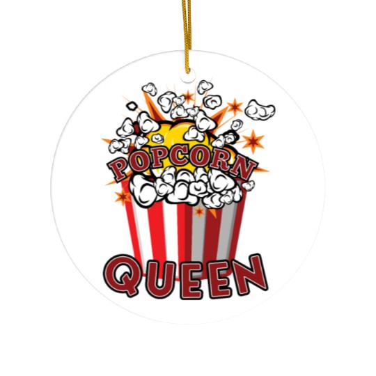 Movie Watching Cinema Popcorn Binge Watching Ceramic Ornaments