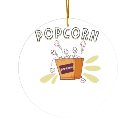 Movie Watching Cinema Popcorn Binge Watching Ceramic Ornaments