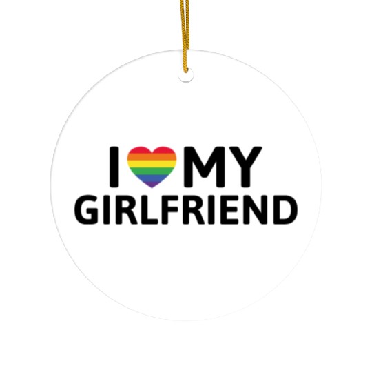 I Love My Girlfriend Ceramic Ornaments