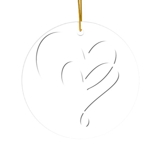 Held In My Heart White Ceramic Ornaments