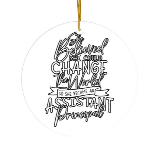 Assistant Principal Back School Teacher Principal Ceramic Ornaments
