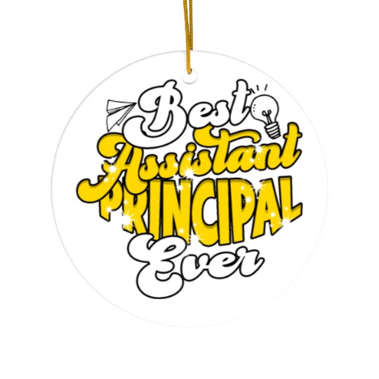 Assistant Principal Back School Teacher Principal Ceramic Ornaments