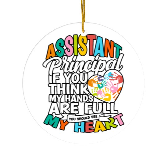 Assistant Principal Back School Teacher Principal Ceramic Ornaments