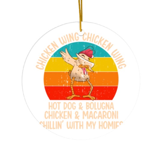 Chicken Wing Hot Dog Ceramic Ornaments