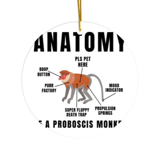 Anatomy Of A Proboscis Monkey Ceramic Ornaments