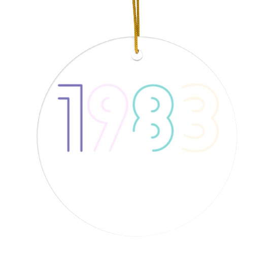 40 Years Vintage 1983 Retro 40th Birthday Ceramic Ornaments