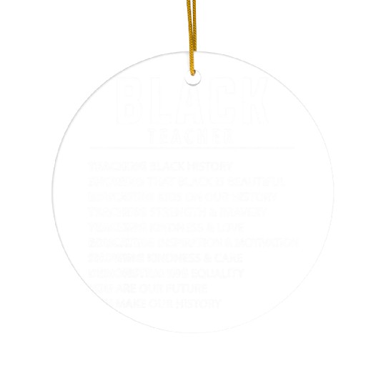 Black Teacher Idea For Women & Melanin Educators Ceramic Ornaments