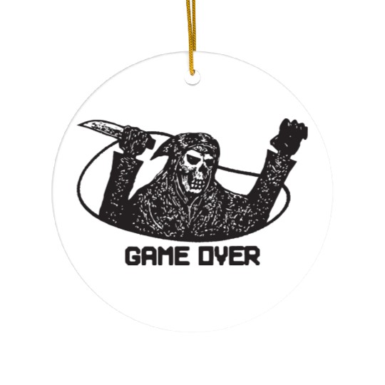 GAME OVER COMIC RETRO Ceramic Ornaments