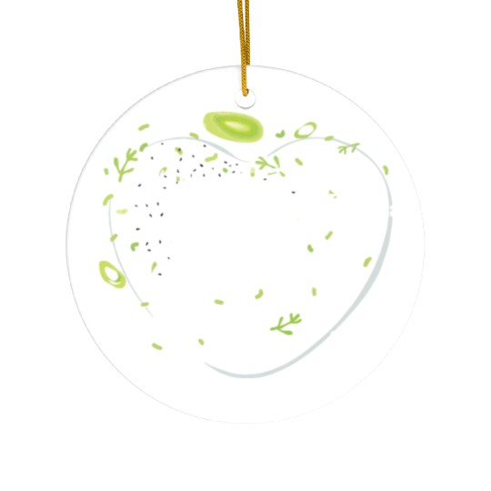 Love is stored in the green onion Ceramic Ornaments