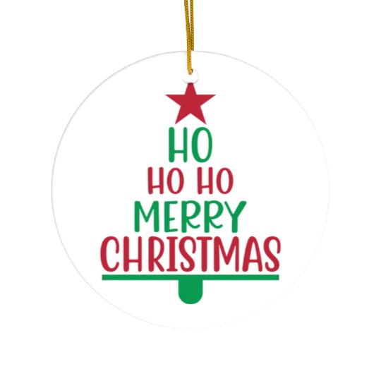 Ho ho ho Merry Christmas Ceramic Ornaments