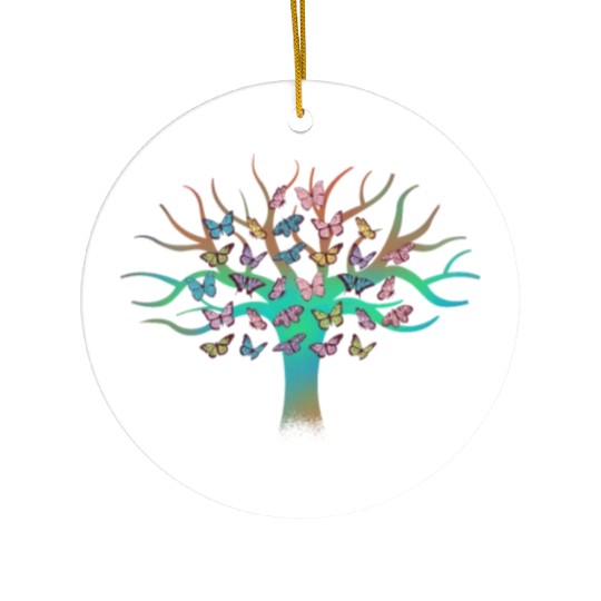 Butterfly Tree Beautiful Animal Butterflies Tree Ceramic Ornaments