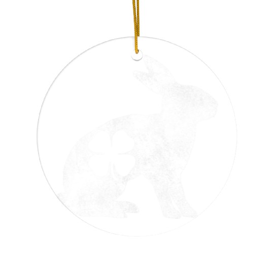 St Patrick's Day Rabbit Bunny Irish Green Shamrock Ceramic Ornaments