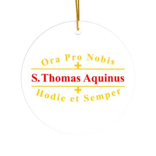 Saint Thomas Aquinas Catholic Latin Ceramic Ornaments
