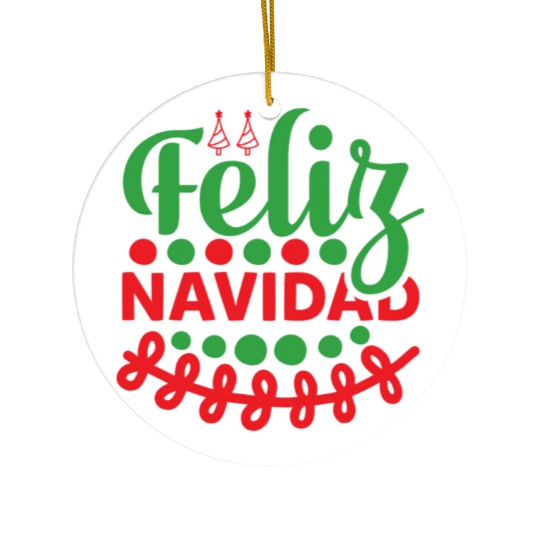 Feliz Navidad Ceramic Ornaments