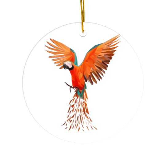 Colourful Macaw Parrots - Modern Bird Design Ceramic Ornaments