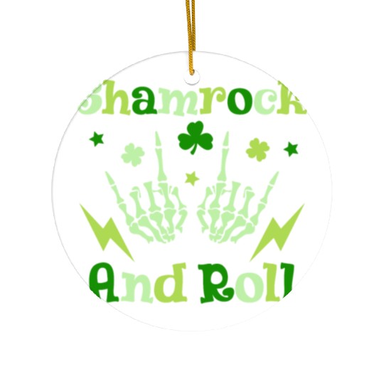 St Patrick s Shamrock And Roll St Patrick s Day Ceramic Ornaments