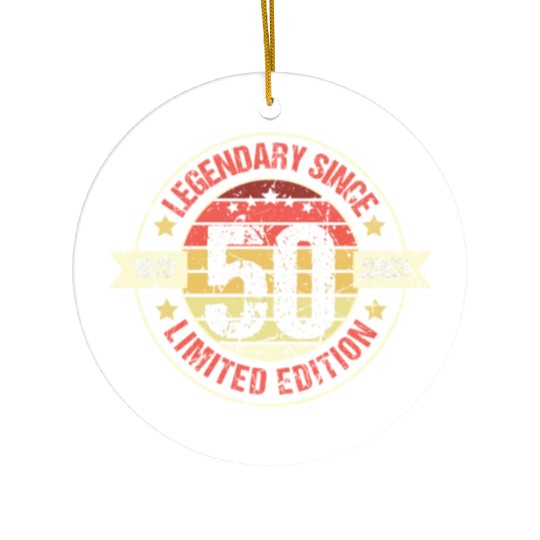 50 Years Vintage 1973 Retro 50th Birthday Ceramic Ornaments