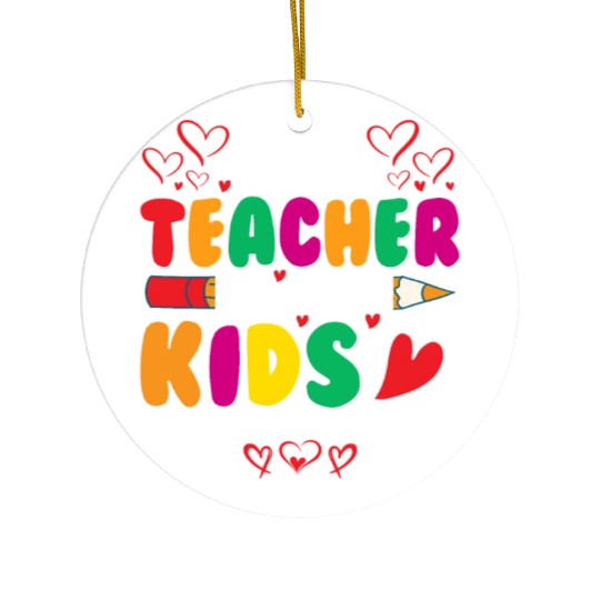 This Teacher Loves Her Kids Ceramic Ornaments