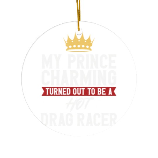 Drag Racing Race Car Girlfriend Ceramic Ornaments