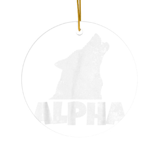 Alpha Wolf Pack Member Wildlife Ceramic Ornaments