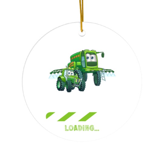 Big brother farmer tractor Ceramic Ornaments
